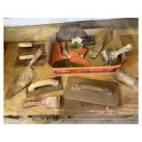 Concrete floats, trowels, scrapers