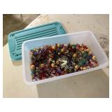 Shoebox tote of beads of jewelry & crafting
