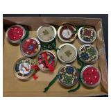 Handmade jar lid Christmas ornaments