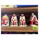 Christmas village tea light holders