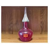 Ruby glass decanter