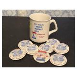 Lincolnway Highway Days memorabilia, mug, buttons