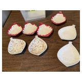 Studio ceramic holiday teardrop dishes