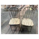 White youth round back chairs (2)