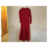 Handmade red long sleeve dress