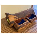 Raw edge wood treasure box