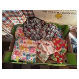 Youth fabric yardage, scraps, Happy Day banner