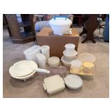 Box of Tupperware, assorted storage containers