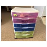 Rolling storage organizer, craft supplies included