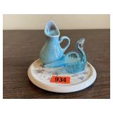 Bud case, glass bird, china