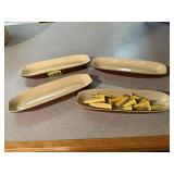 Corn dishes, cob holders