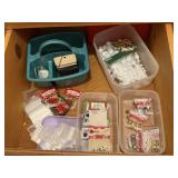 Craft supplies, googly eyes, jingle bells, pom pom