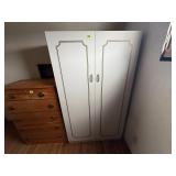 White metal wardrobe