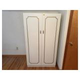 White metal wardrobe