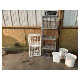 Storage crates, trash bins