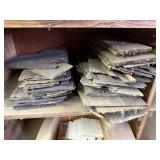 Shelf of wood shingles