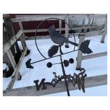 Cardinal weather vane garden stake