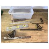 Squares, levels, ruler