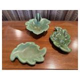 Studio ceramic leaf dishes (3)
