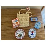 Beaded purse of patches