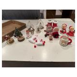 Vintage Christmas collectibles, ornaments, Santa