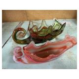 Blown glass dishes (2)
