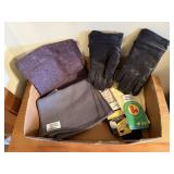 Winter scarves, gloves, chore gloves