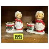 Mrs. Claus candleholders (2)