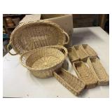 Box of bread, cracker baskets