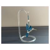 Blown glass hummingbird