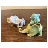 Elephant planters (2), collectible