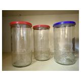 Covered jelly jars (3)