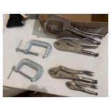 Vise grips, vise clamp, c clamps