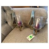 Brass wall sconces (2)