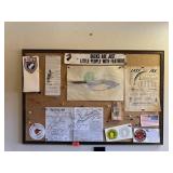 Bulletin board, contents included