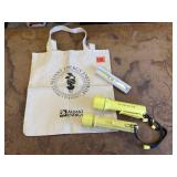 Tote bag, flashlights