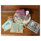 Green stamps, lazy susan of salt & pepper