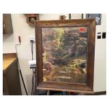 Landscape picture, easel included