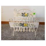 Shabby chic wire magazine rack