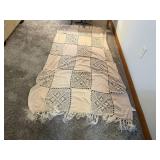 Crocheted throw blanket