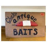Antique baits sign