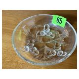 Glass acorn dish