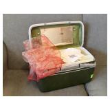 Samsonite train case, scarf, handkerchiefs