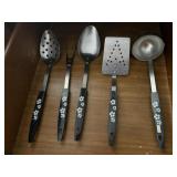 Vintage stainless cooking utensils