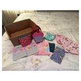 Toiletry bags, handmade gift bags