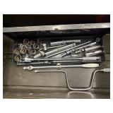 Toolbox, ratchet, sockets, extensions