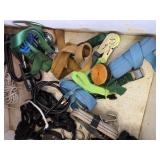 Rope, ratchet straps, safety straps