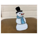 Stained glass snowman