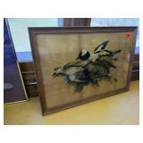 Vintage bird artworkframed print