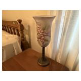 Glass floral lamp